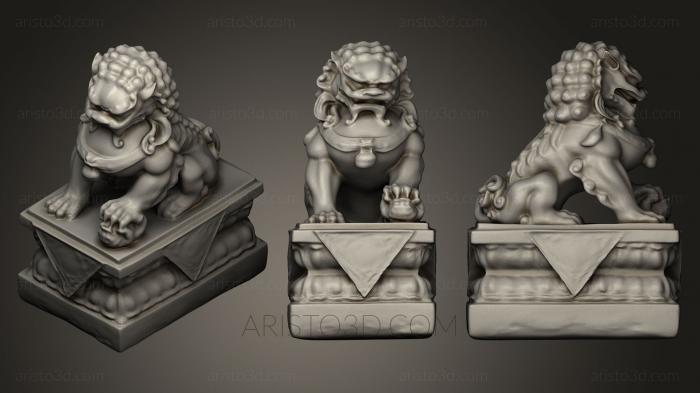 Figurines lions tigers sphinxes (STKL_0165) 3D model for CNC machine